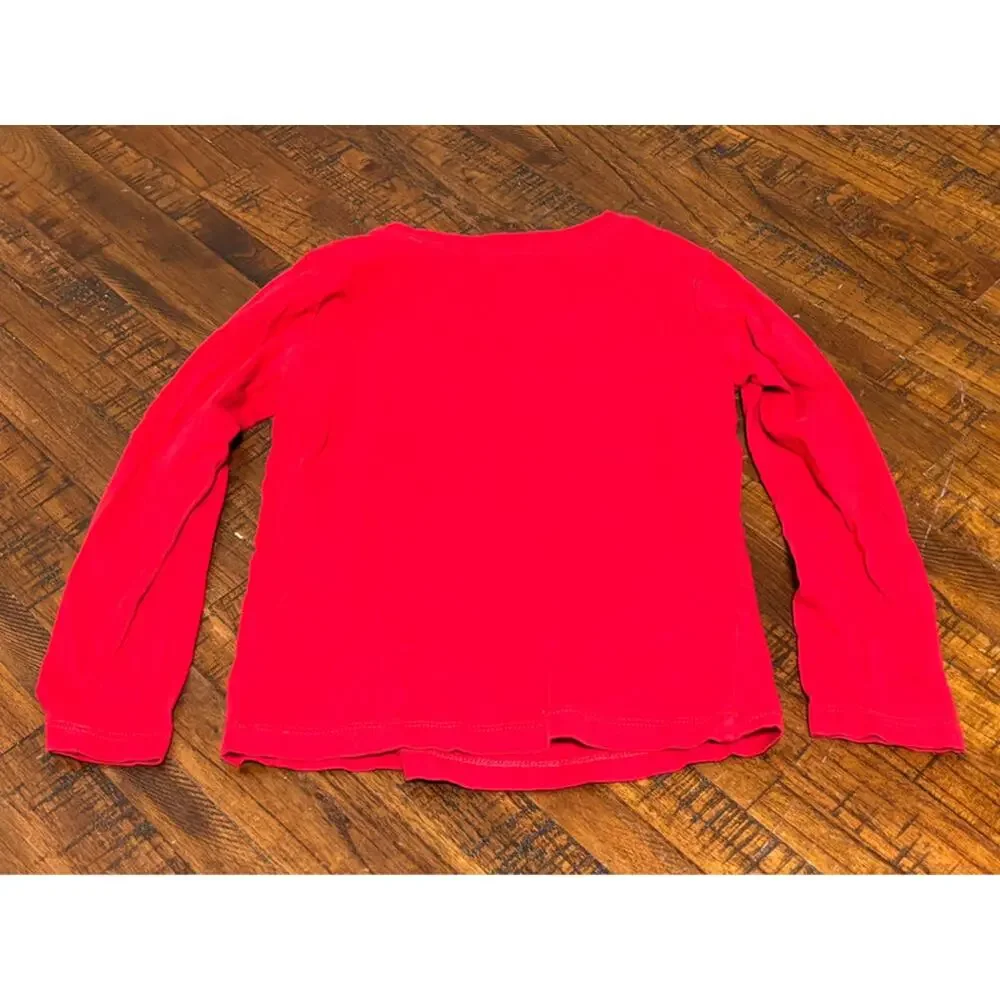 Carter’s Red Long Sleeve Shirt Football Touchdown Graphic T 6 6A